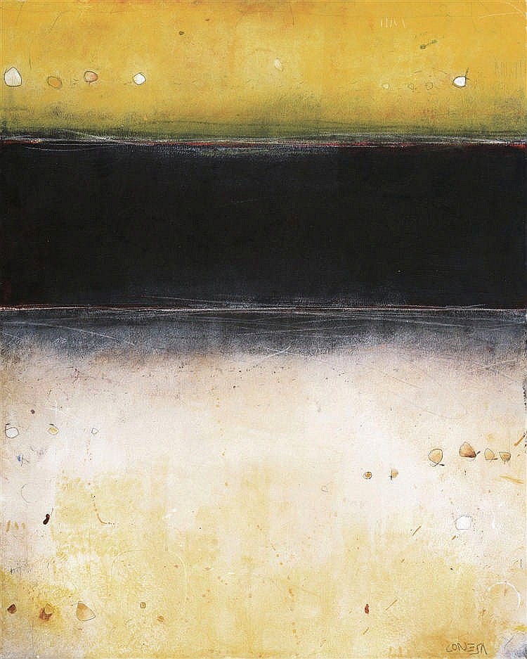 Francisco Conesa comparable auction result: francisco conesa madrid 1956 paisaje en amarillo y negro