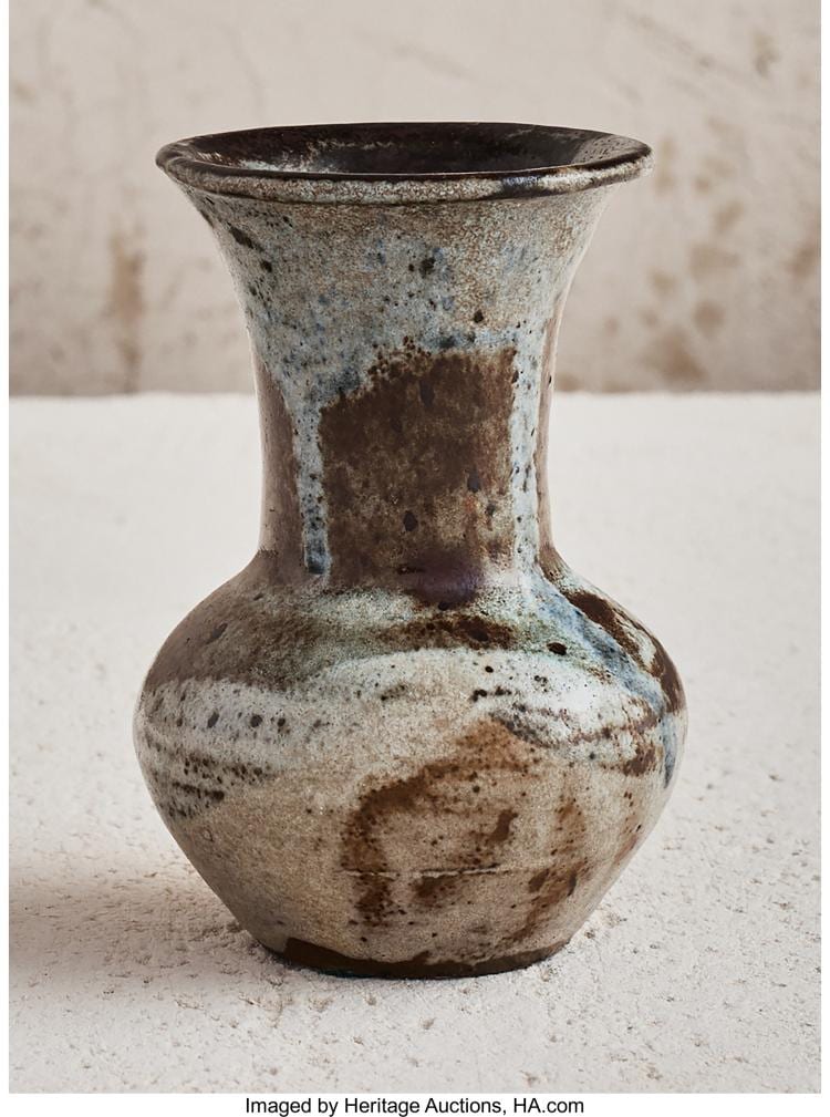 Eugene Lion comparable auction result: eugene lion french 1867 1945 rising fog vase circa 1900 glazed stoneware 4 1