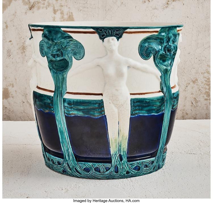 alf wallander swedish 1862 1914 female and beast bowl circa 1900 glazed crea · Heritage Auctions · 2017-10-24 Alf Wallander comparable auction result: alf wallander swedish 1862 1914 female and beast bowl circa 1900 glazed crea