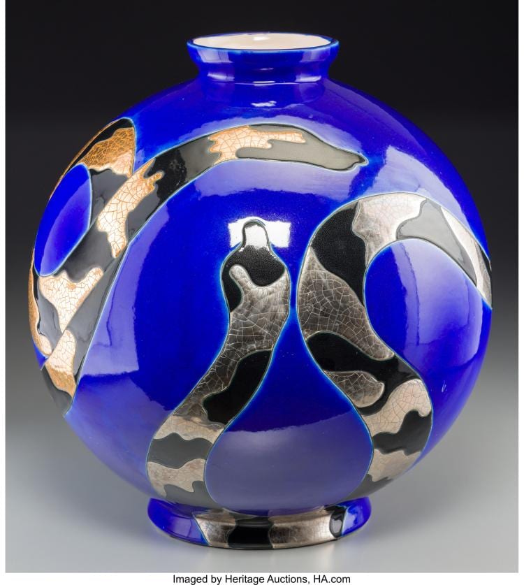 Danillo Curetti comparable auction result: danillo curetti french 20th century limited edition snake vase circa 1980 l