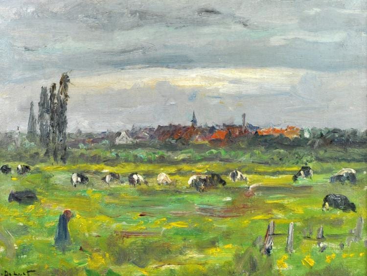 alois de laet cows in pasture o b · Abington Auction Gallery · 2017-11-02 Alois de Laet comparable auction result: alois de laet cows in pasture o b