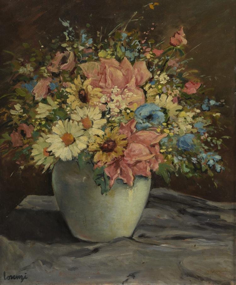Alberto Fabio Lorenzi comparable auction result: alberto fabio lorenzi 1880 1969 nature morte aux fleurs
