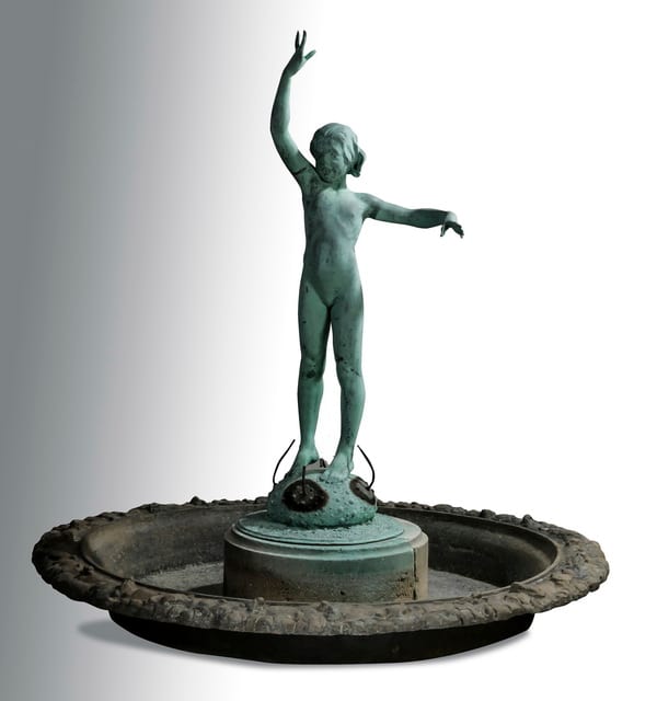 Edward Berge 'Sea Urchin' signed bronze fountain, 60" sold by Great Gatsby's Auction Gallery, Inc., lot 461 — auction record photograph