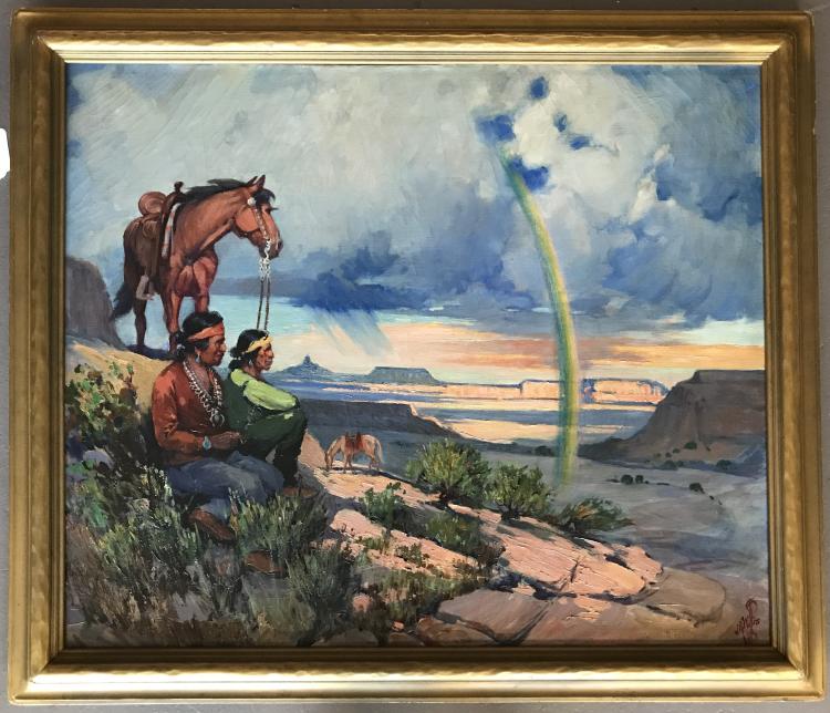 Joseph Roy Willis comparable auction result: joseph roy willis native american landscape o c