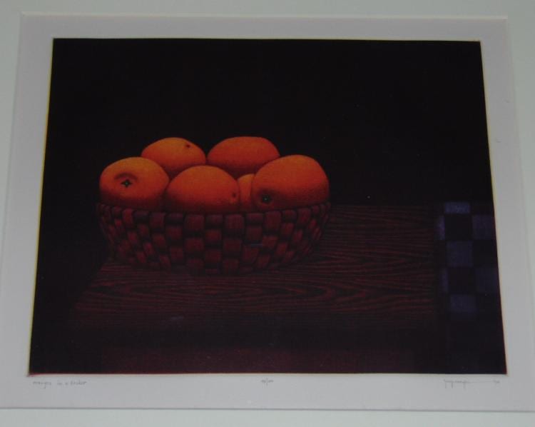 Joop Vegter comparable auction result: joop vegter oranges in a basket mezzotint