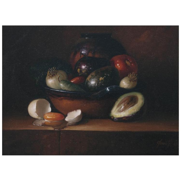 Armando Ahuatzi comparable auction result: armando ahuatzi untitled signed and dated 85 oil on canvas 30 x 40 cm 11 8 x 15 7 inches