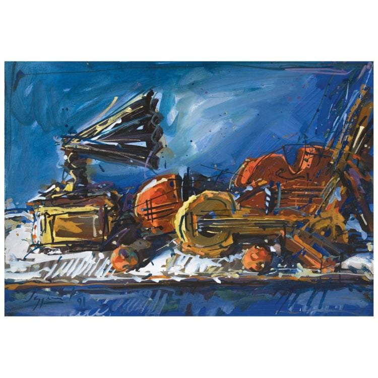 jazzamoart todo se escucha en el silencio signed and dated 91 acrylic on paper 24 5 x 35 cm 9 64 x 13 7 inches · Morton Subastas · 2017-10-26 Jazzamoart comparable auction result: jazzamoart todo se escucha en el silencio signed and dated 91 acrylic on paper 24 5 x 35 cm 9 64 x 13 7 inches