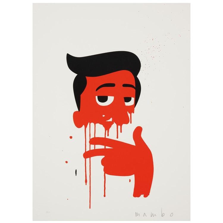 Mambo comparable auction result: mambo n en 1969 sans titre 2016 screenprint on paper numbered 12 25 lower left and signed lower right 15 3 4 x 11 3 4 in