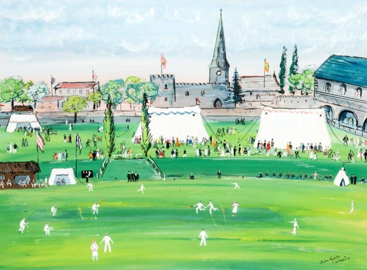 John Paddy Carstairs comparable auction result: john paddy carstairs 1910 1970 cricket match signed watercolour gouache 52 by 70cm mounted