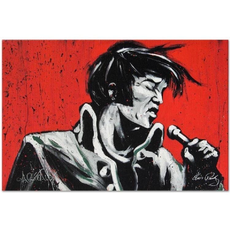David Garibaldi comparable auction result: david garibaldi elvis presley limited edition giclee on canvas signed numbered
