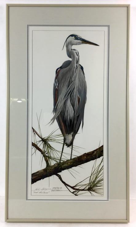 Neil Adamson comparable auction result: neil adamson signed print great blue heron