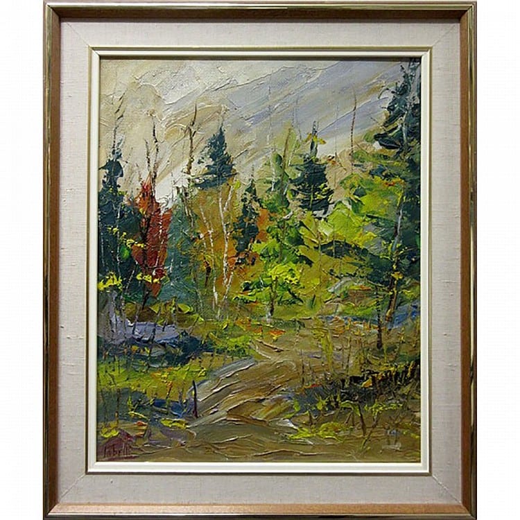 Fernand Labelle comparable auction result: fernand labelle canadian 1934 2012 fall study oil on masonite signed lower left 20 x 16 in 50 8 x 40 6 cm