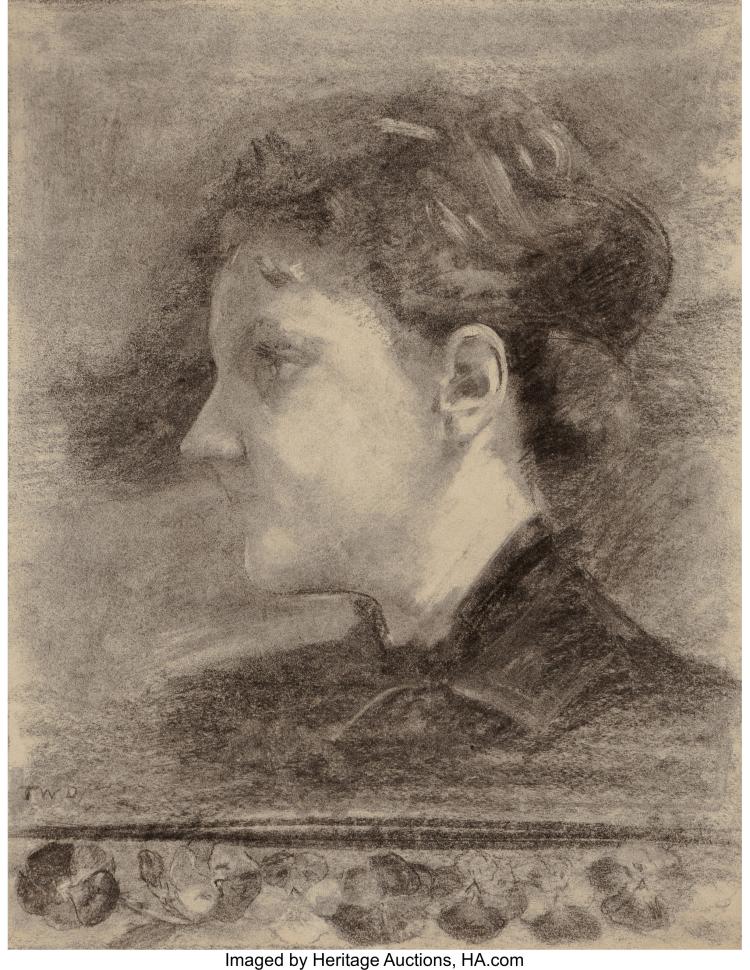 Thomas Wilmer Dewing comparable auction result: thomas wilmer dewing american 1851 1938 pansy cotton mariette benedict cotto