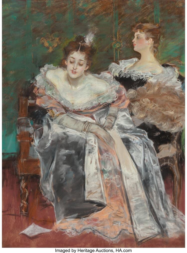 albert beck wenzell american 1864 1917 an indiscretion pastel on board 39 x 2 · Heritage Auctions · 2017-11-03 Albert Beck Wenzell comparable auction result: albert beck wenzell american 1864 1917 an indiscretion pastel on board 39 x 2
