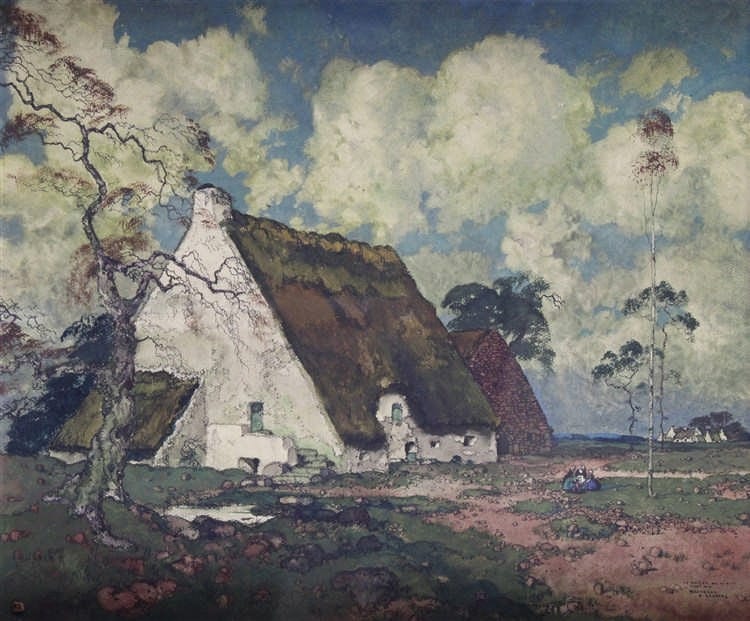 ernest gu rin 1884 1952 bretonnes devant la chaumi re aquarelle sign · Eric Pillon Enchères · 2017-11-12 Ernest Guérin comparable auction result: ernest gu rin 1884 1952 bretonnes devant la chaumi re aquarelle sign