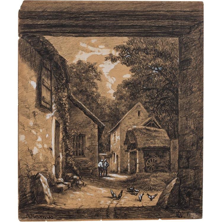 Désiré François Laugée comparable auction result: d sir fran ois laug e maromme 1823 paris 1893 cour de ferme anim e