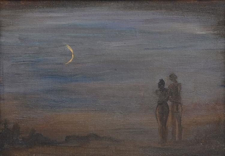 E. E. Cummings comparable auction result: e e cummings painting two nudes in a moonlit lan