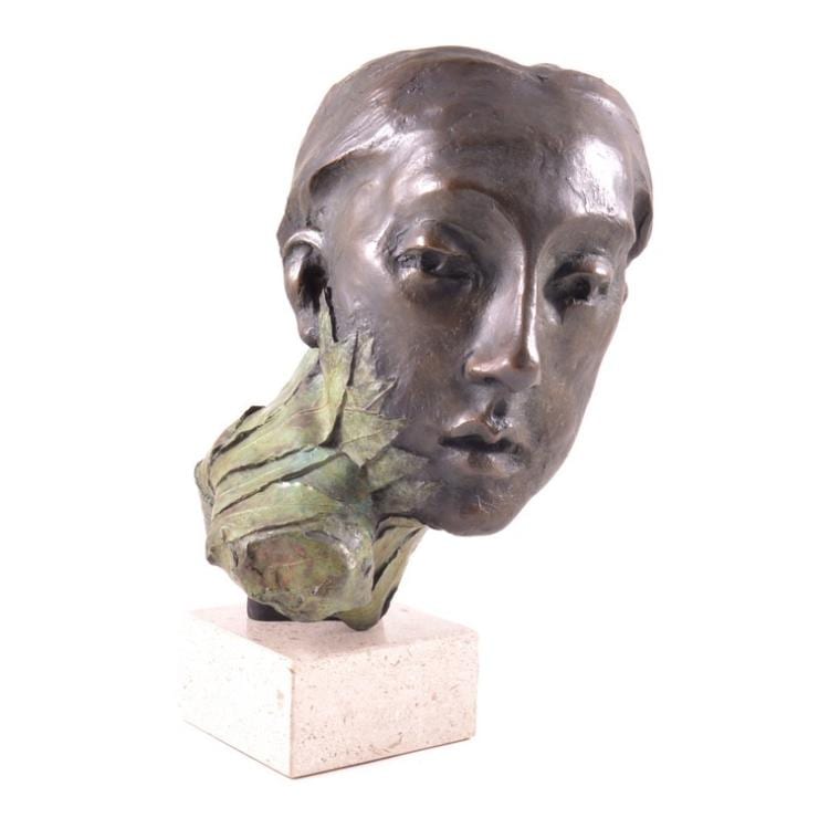 Olivia Musgrave comparable auction result: olivia musgrave daphne patinated bronze raised no marble plinth signed