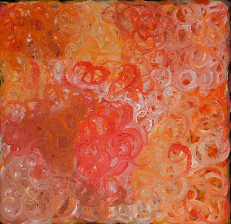 Janelle Stockman Napaljarri comparable auction result: janelle stockman napaltjarri bush yam dreaming 2002 acrylic on canvas 31 x 31cm