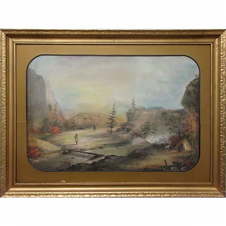 Alfred Worsley Holdstock comparable auction result: alfred worsley holdstock canadian 1820 1901 falls on muskoka river on pastel signed and titled lower left sight 19 5 x 29