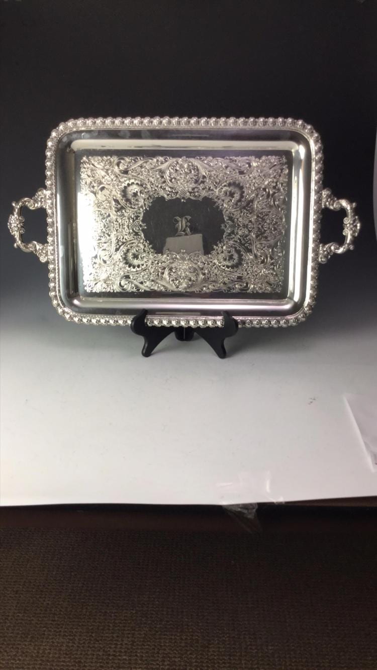 Koryusai (1764) comparable auction result: large webster wilcox silver plate tray by is