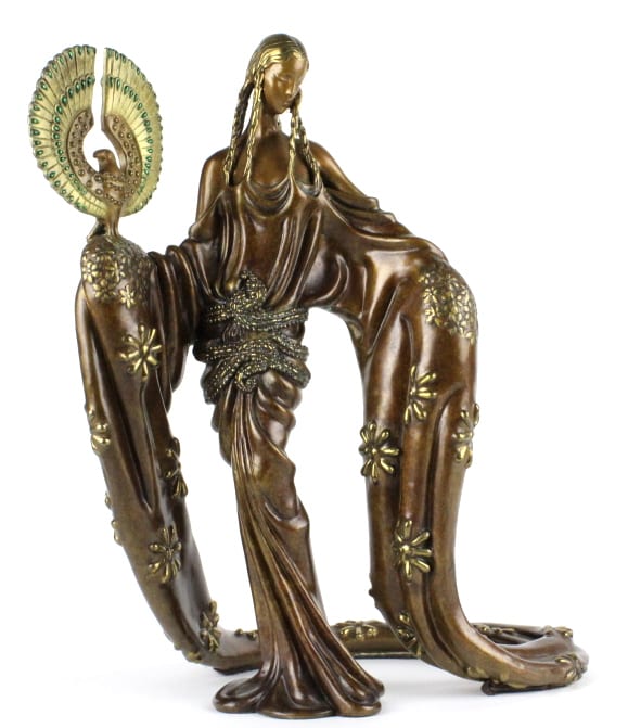 ERTE Bronze WISDOM Limited Edition Sculpture 1988 sold by Hill Auction Gallery, lot 87 — auction record photograph