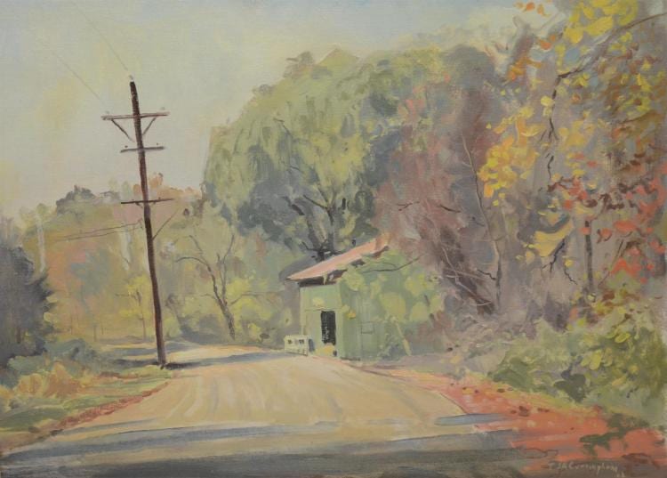 Theodore Saint-Amant Cunningham comparable auction result: theodore saint amant cunningham american 1899 1976 landscape painting cider mill oil on panel signed tsa cunningham 65