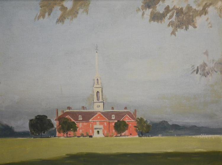Theodore Saint-Amant Cunningham comparable auction result: theodore saint amant cunningham american 1899 1976 landscape painting legislative hall oil on panel signed tsa cunningham