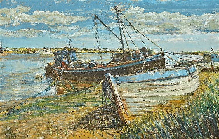 Margaret Glass comparable auction result: margaret glass born 1950 british ar the foreshore walberswick pastels