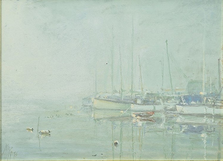 Margaret Glass comparable auction result: margaret glass born 1950 british ar river mist woodbridge pastels sign