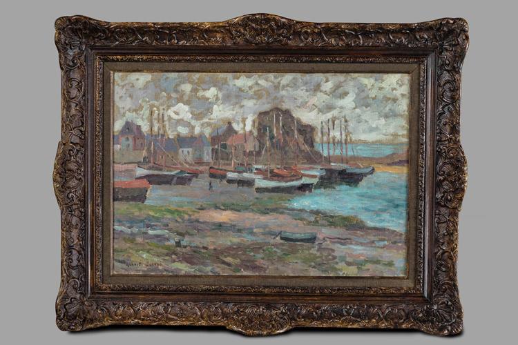 Albert Joseph comparable auction result: albert joseph 1868 1952 vue de c te normande huile sur toile sign e en bas gauche