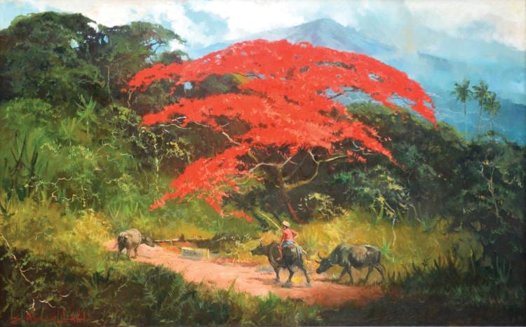 SUDJONO ABDULLAH | Buffalo Herders (Penggembala Kerbau) comparable sale