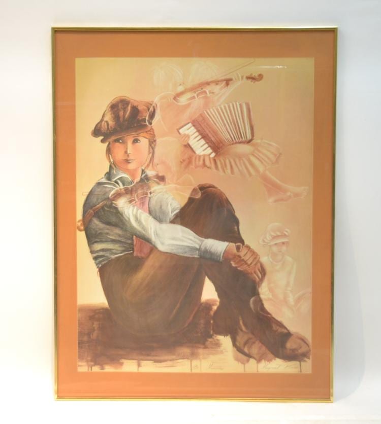 Margaret Kane comparable auction result: margaret kane lithograph of girl