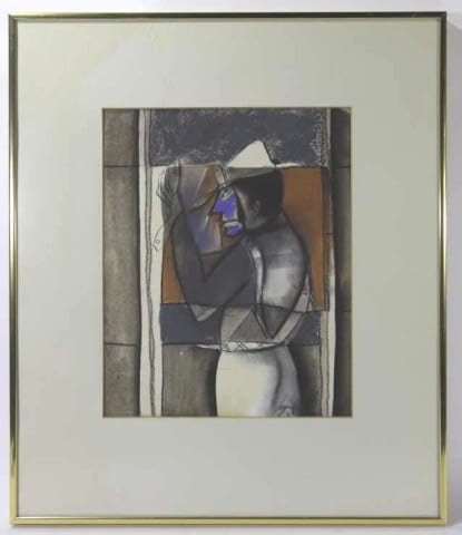 Ruben Leyva comparable auction result: ruben leyva b 1953 pastel with watercolor ink
