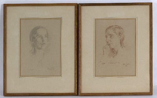 Robin Guthrie comparable auction result: robin craig guthrie british 1902 1971 heads in profile a pair inscribed and signed coloured pencil and pencil on buff paper each 25cm x 17 5cm