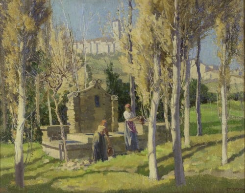 Freda Marston comparable auction result: freda marston british 1895 1949 italian fountain signed e f marston oil on canvas 37cm x 47 5cm