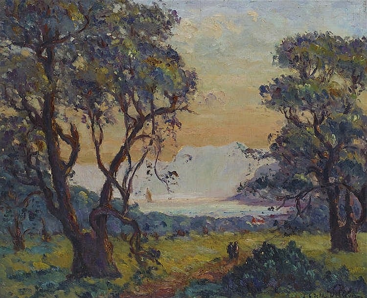 Emmanuel de la Villeon comparable auction result: emmanuel de la villeon 1858 1944 ete d azur et environs de toulon hu