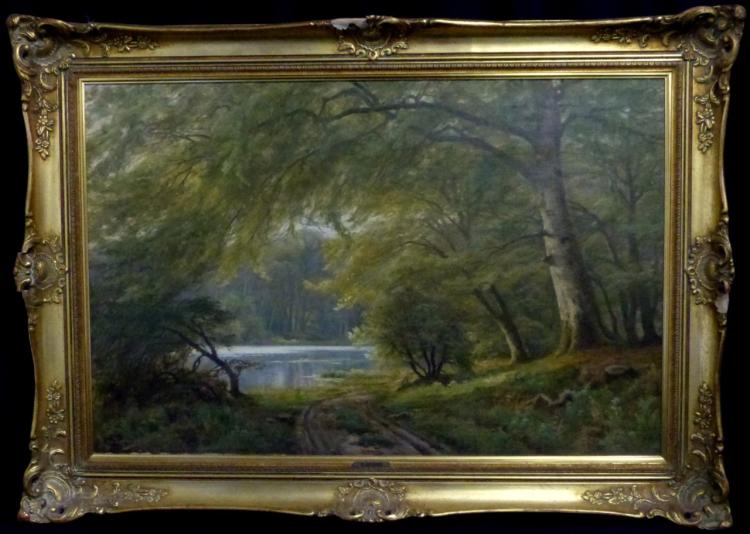 August Jacobsen comparable auction result: august jacobsen oil painting on canvas landscape