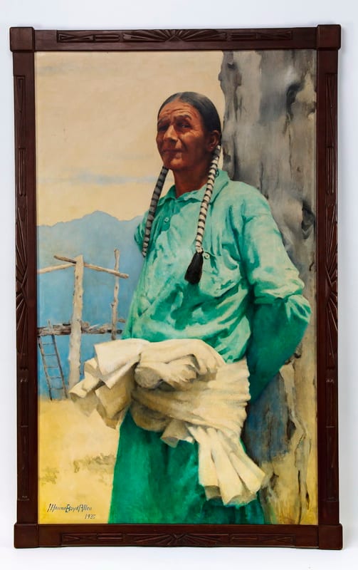 Marion Allen comparable auction result: marion allen signed o c portrait of chief tony luhan