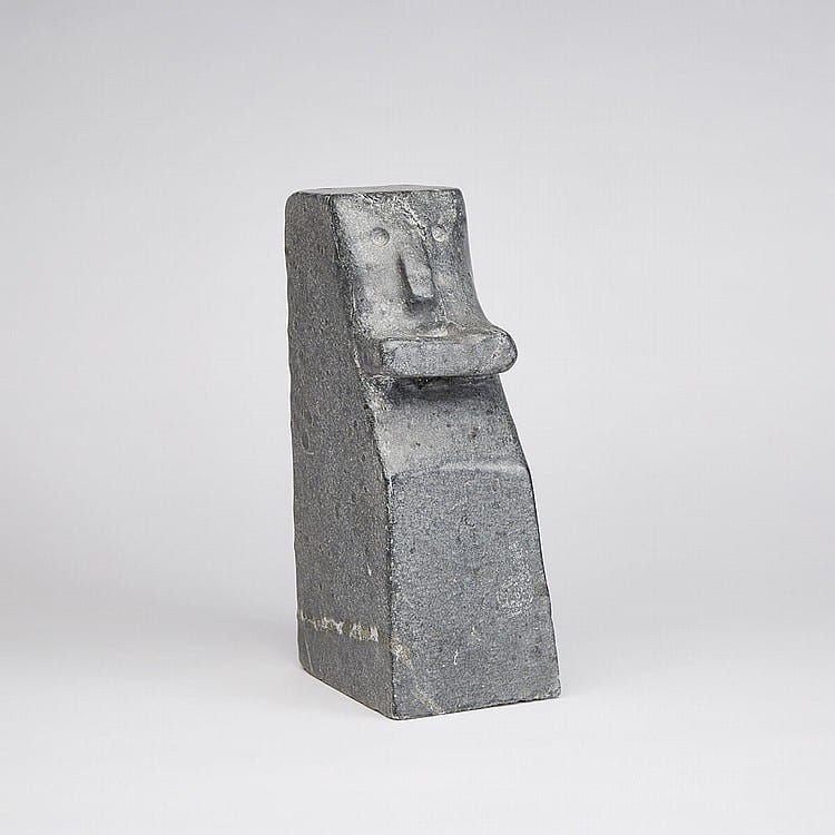Elizabeth Nutaraluk Aulatjut comparable auction result: elizabeth nutaraluk aulatjut 1914 1998 bust of a woman stone 12 x 4 24 in 30 5 x 10 8 cm