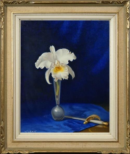Clive Wilbow comparable auction result: clive wilbow 1908 1976 still life orchid and sabre 47 x 39cm