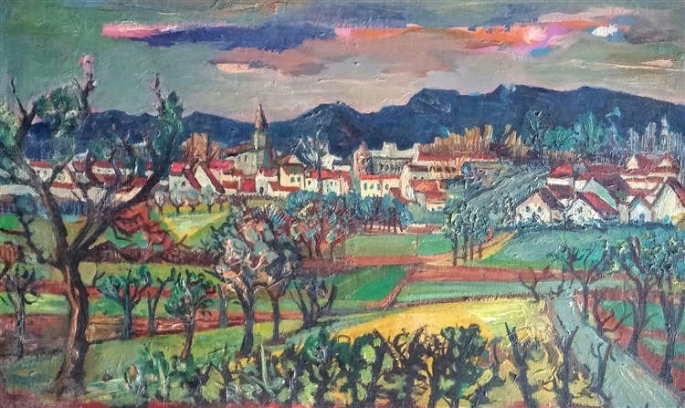 Molli Chwat comparable auction result: molli chwat signed painting polish russian french