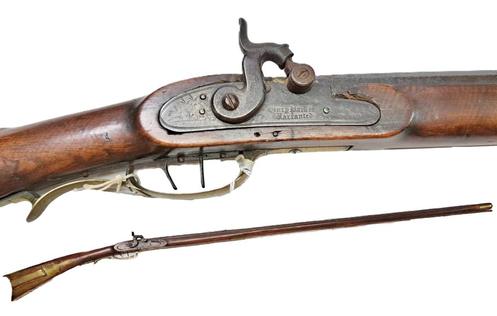 Auction comp thumbnail for Antique Full-Stock Original Percussion 40 Cal Octagonal Patchbox Musket Rifle Muzzleloader (Hess Fine Art, Lot 12492)