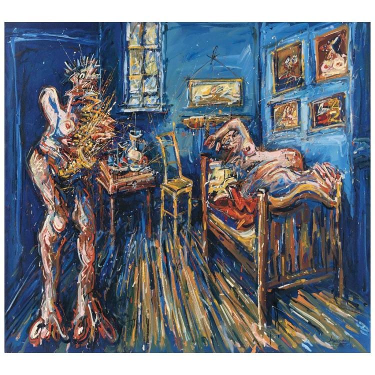 jazzamoart visitaci n de las beboperas al cuarto de van gogh signed and dated 90 on the front and on the reverse oil on canvas 1 · Morton Subastas · 2017-11-30 Jazzamoart comparable auction result: jazzamoart visitaci n de las beboperas al cuarto de van gogh signed and dated 90 on the front and on the reverse oil on canvas 1