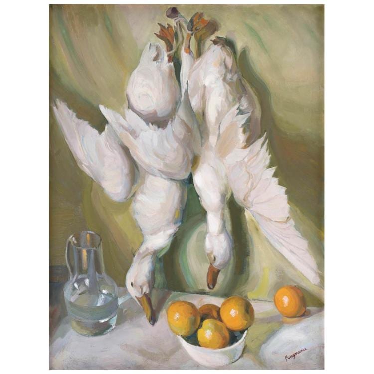 Juan Eugenio Mingorance comparable auction result: juan eugenio mingorance bodeg n con patos signed oil on canvas 99 5 x 74 cm 39 1 x 29 1 inches
