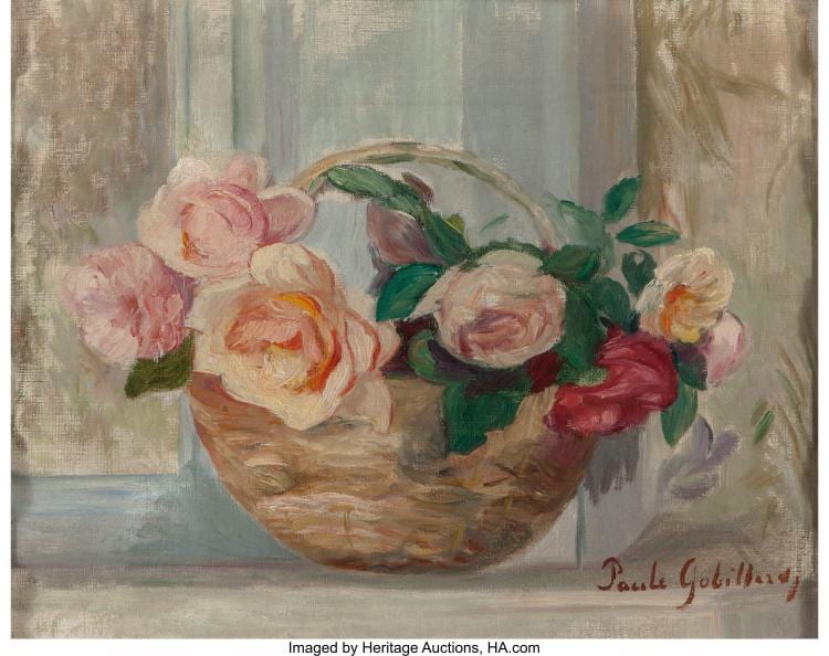 paule gobillard french 1867 1946 panier des roses oil on canvas 13 x 16 inche · Heritage Auctions · 2017-12-10 Paule Gobillard comparable auction result: paule gobillard french 1867 1946 panier des roses oil on canvas 13 x 16 inche