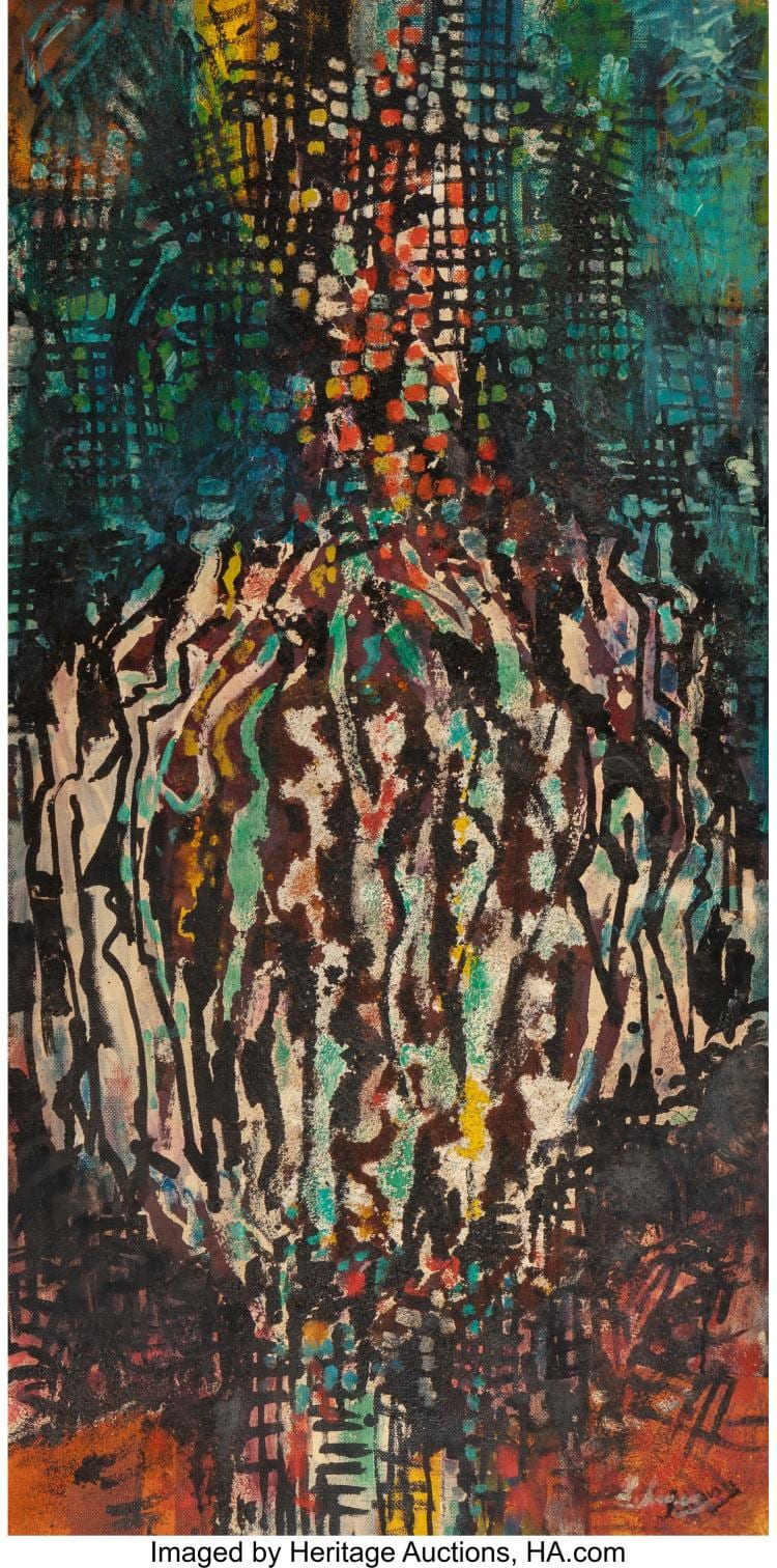 Irving G. Lehman comparable auction result: irving g lehman american 1900 1982 fluorescence 1959 oil on masonite 24 x 4