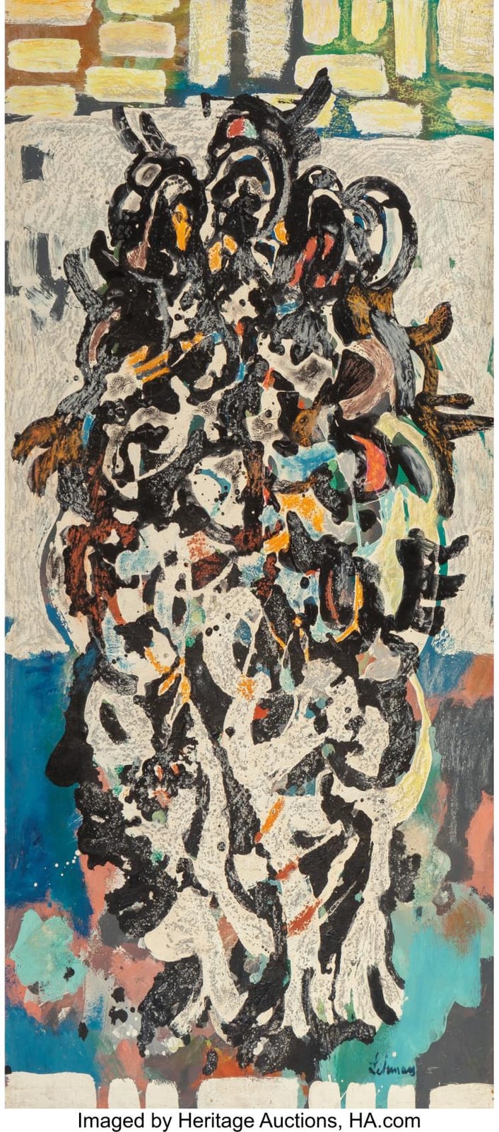Irving G. Lehman comparable auction result: irving g lehman american 1900 1982 untitled abstract 1960 oil on masonite