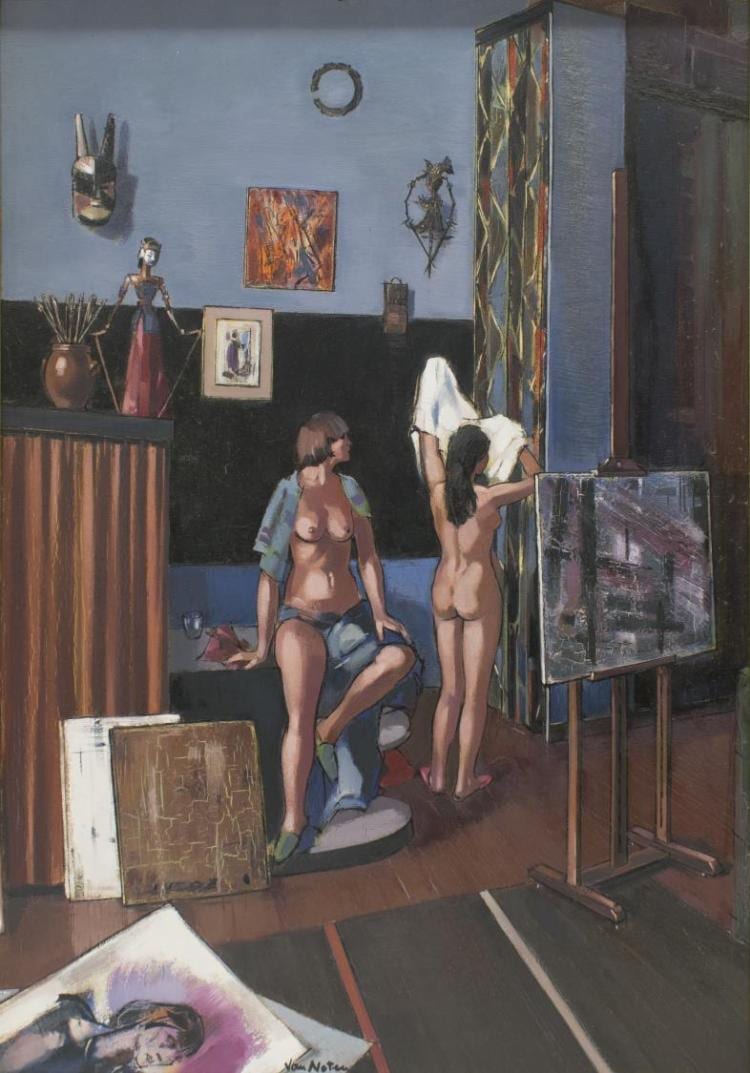 Jean van Noten comparable auction result: jean van noten 1903 1982 painting with nude