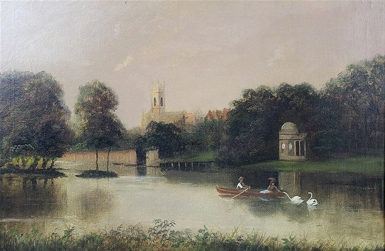 john hardwicke lewis british 1840 1927 a river scene with figures in a · Batemans Auctioneers & Valuers · 2017-12-02 John Hardwicke Lewis comparable auction result: john hardwicke lewis british 1840 1927 a river scene with figures in a